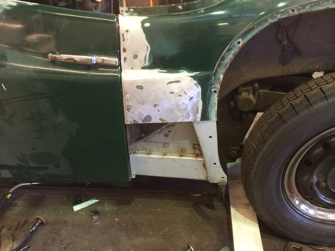 Jowett Jupiter B-post being restored